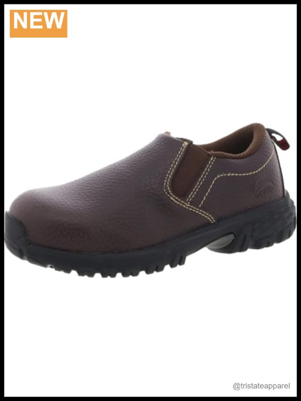 Women's Industrial Safety Toe Ankle Work Boots Leather Waterproof Pull-On